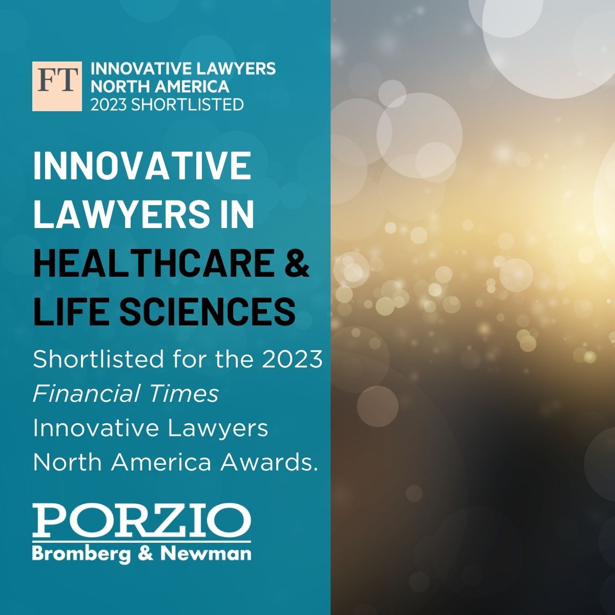 Porzio, Bromberg & Newman Named a Finalist for Financial Times