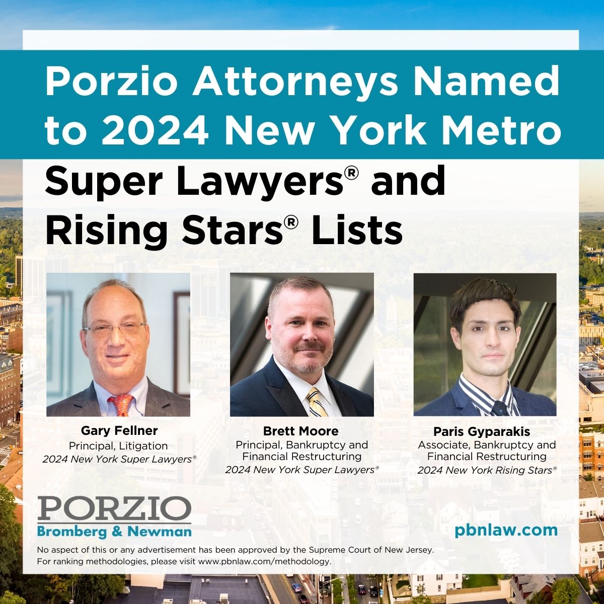 Porzio Attorneys Named To 2024 New York Metro Super Lawyers And Rising Wbc Socialimage 9893 