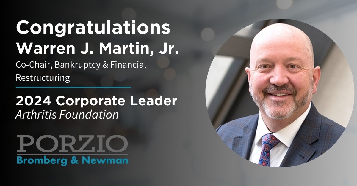 Warren J. Martin, Jr. Named 2024 Corporate Leader by Arthritis ...